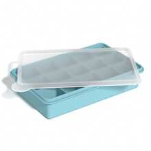 硅胶冷冻模具礼盒套装，包含2个勺子、1/2杯、1杯和2杯带盖硅胶冷冻托盘 - 食品准备和厨房必备品 - 多顏色 - 查看 21