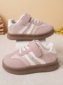 1 Pair Unisex Flat Soft Bottom Non-Slip Sneakers, Fashion Versatile Student Casual Shoes, Suitable For Children, All Seasons