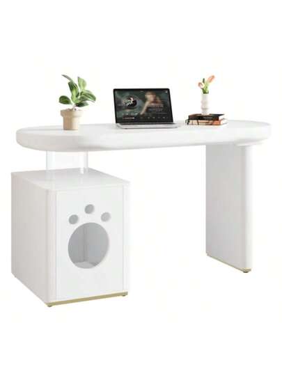 Bureau Pet Bed 117*50*76 Cm, Fully Painted, Rounded Curves, Cm Thick Legs, Stable Modern, Wit French Size XL view 3