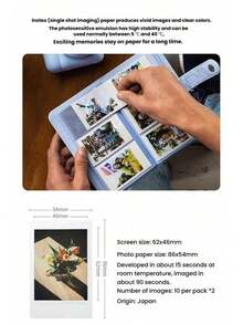 FujiFilm Instant Mini Film 60 Sheets Of White-Bordered Photo Paper (3 Boxes) Compatible With Mini 7+, Mini11, Mini40, Mini90, Mini , Mini12, And Mini41 - 60 Sheets - View 11