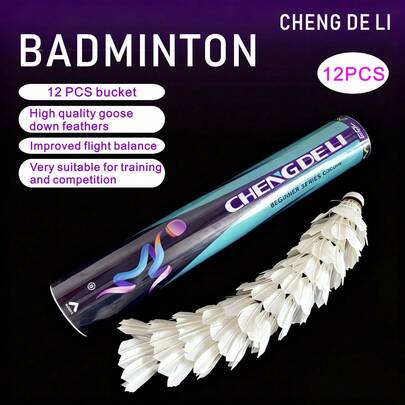 Set de 12 volantes de bádminton de alta tensión, duraderos y resistentes al viento, adecuados para jugadores avanzados, pueden soportar frecuentes intercambios sin necesidad de reemplazo frecuente
