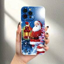 Nueva Funda de Teléfono con Diseño de Santa Claus Divertido y Elegante - Adecuada para iPhone 16e/7/8/XR/XS/X/11/12/13/14/15/Pro Max/Plus, Funda de Teléfono a Prueba de Golpes con Protección Completa y Estampado, Recubrimiento UV.Regalo perfecto para novio o novia - Blanco - Ver 7