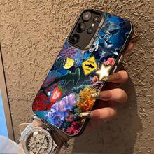 Este diseño de patchwork con temática oceánica es compatible con Samsung 22 Ultra 22 23 23 Ultra 23 FE 24 24 Plus 24 Ultra  16 15 14 13 12 11 7/8 7/8 Plus X X/S MAX, exclusivo, anti-suciedad, moderno, a la moda y colorido, con características IMD plateadas. - Colores mixtos - Ver 4