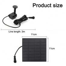 11/15.5cm Solar - Charged Water Fountain Pumps With Panels: 8 - Nozzle Outdoor Watering Equipment Garden Decoration Sets