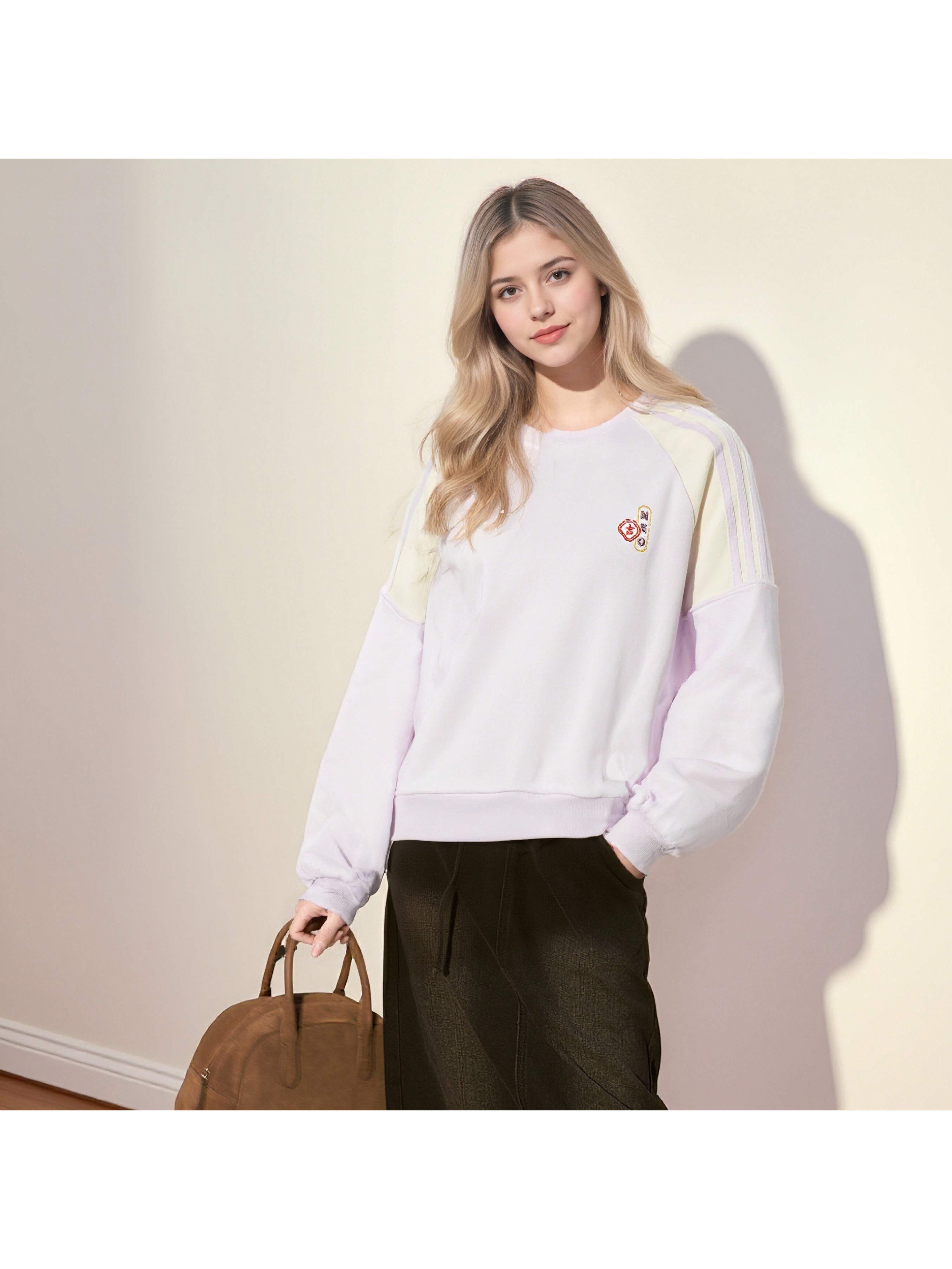 Adidas سويت شيرت أديداس نسائي، تصميم خريفي جديد، م...