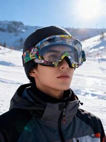 Over Glasses Snow/Snowboard Goggles Anti Fog 100% UV Protection Snowboarding, Motorcycle, ATV, Riding, Ski, Windproof Racing Glasses - D - 查看 2