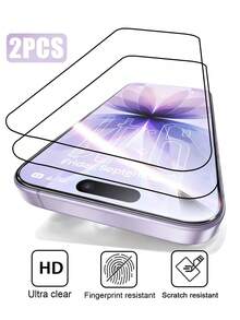 2 PCS Tempered Glass Screen Protector, Compatible With IPhone 17/17 Air/17 Pro/17 Pro Max/16/16 Pro/16 Pro Max/15/14/13/12/11 Pro Max/XR/X/XS Max/7/8 Plus/SE, Tempered Glass Film,Oil Proof,Instally Friendly,Sensitive Touch Screen Protection Essentials, Applicable To Daily Shield, Office, Home Daily Shield Office Home Phone Screen Protector Phone Accessories Waterproof Shockproof Anti-Fall Scratch Resistant