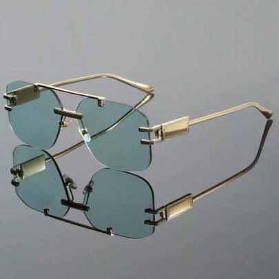 1pc Minimalist Frameless Fashion Glasses, Suitable For Daily Wear, Street Photography, And An Ideal Gift Choice For Holidays