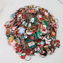 25pcs Christmas Keychain Set - Santa Claus, Trees, Deer, Snowman Charms, Perfect Holiday Gift Accessories For Bags And Wallets