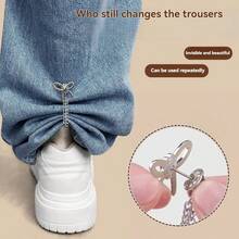 2/4个可调节袖口夹、纽扣夹、腿夹、袖口固定器，无需缝纫，可拆卸且耐用，适用于T恤、牛仔裤、衬衫、围巾、时尚服装纽扣、服装夹、围巾夹 - 彩色 - 查看 7