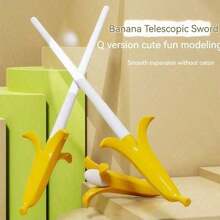 1pc Extendable Banana Sword - Convenient Carry, Costume Prop, Stress Relief Toy, Upgraded Longer Version, Funny Toy, Birthday/Christmas/Halloween Gift, Perfect Present, Small Gift - Multicolor - View 3