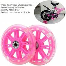 Vbest life - Rueda de entrenamiento para bicicletas de 12 a 20 pulgadas con soporte (rosa) - Rosa - Ver 11