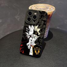 Una funda para teléfono con Asta del anime Black Clover, diseñada para varios modelos de , incluyendo los más recientes, con una parte trasera de TPU suave que ofrece protección contra caídas, carcasa para teléfono, cubierta para teléfono - Negro - Ver 4
