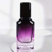 1个20毫升渐变玻璃可填充香水喷雾瓶，防漏细雾喷雾，渐变香氛分配器，适用于DIY精油，方便旅行携带的可填充香水容器，黑色（兼容香水） - 彩色 - 查看 13