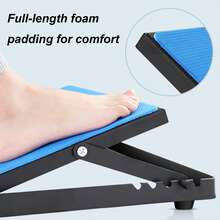 Camilla para pantorrillas para uso doméstico, tabla de flexibilidad, corrector de articulación del tobillo, rampa multifuncional para pies. - Azul - Ver 5