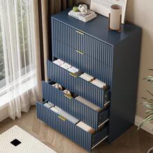 BVFUKA 5 Drawer Dresser, 32 Inch Wide Chest With Gold Handles For Bedroom Living Room Office - Navy Blue - View 4