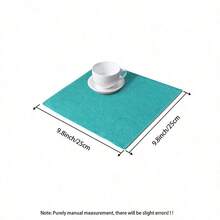 10pcs Thick Bamboo Fiber Kitchen Cleaning Cloths - High Absorbency, Non-Shedding, Oil-Resistant, 25x25cm, Multiple Colors Available - Multicolor - View 9