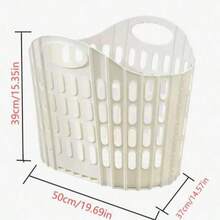 1 Piece Modern Foldable Laundry Basket - Portable, Wall-Mounted, Removable, Multifunctional And Space-Saving Clothes Organizer, Two Sizes Available, Durable PP Square Laundry Basket, Storage For Home And Bathroom, Foldable Laundry Basket. Back To School - Multicolor - View 15