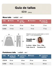 Conjunto de pijama estampado de franela para mujer: imprescindible para el otoño-invierno, ofrece calidez y comodidad. Disponible en una variedad de estampados de personajes de dibujos animados y colores - Rosa coral - Ver 4