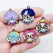 Tachimi Kpop恶魔猎人5件套卡通动漫DIY吊坠耳环钥匙扣配饰韩国动漫卡通钥匙链Kpop背包挂件Ssaja Boyyys钥匙扣 - 彩色 - 查看 1