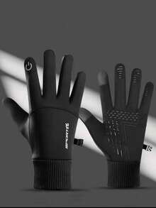 1 Pair Men's Winter Cycling Sports Full Finger Touchscreen Gloves
