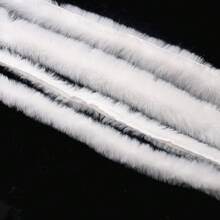 1pc 3cm/5cm White Faux Fur Ribbon, 2m Lace Ribbon, DIY Christmas Tree Decor, Clothing Sewing, Crown Decoration - Multicolor - View 4