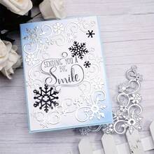 1pc Winter Snowflake Edge Design Metal Cutting Die Template - Christmas Scrapbooking Supplies, Suitable For Scrapbooks, Invitations, Cards, Albums