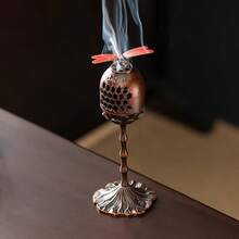 1 pièce Brûle-encens lanterne du palais de la gloire montante, brûle-encens à cerf propice, aromathérapie, petit support pour bobine d'encens de santal, décoration pour maison/bureau/salle de thé - Multicolore - Voir 26