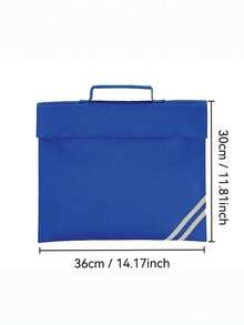 New Minimalist Large Capacity Briefcase, Thick Handle, Tear-Resistant Strap Closure, Transparent Business Card Holder On Back, Reflective Stripes For Safer Night Walking, Essential For Commute, Business, School, Meetings Laptop