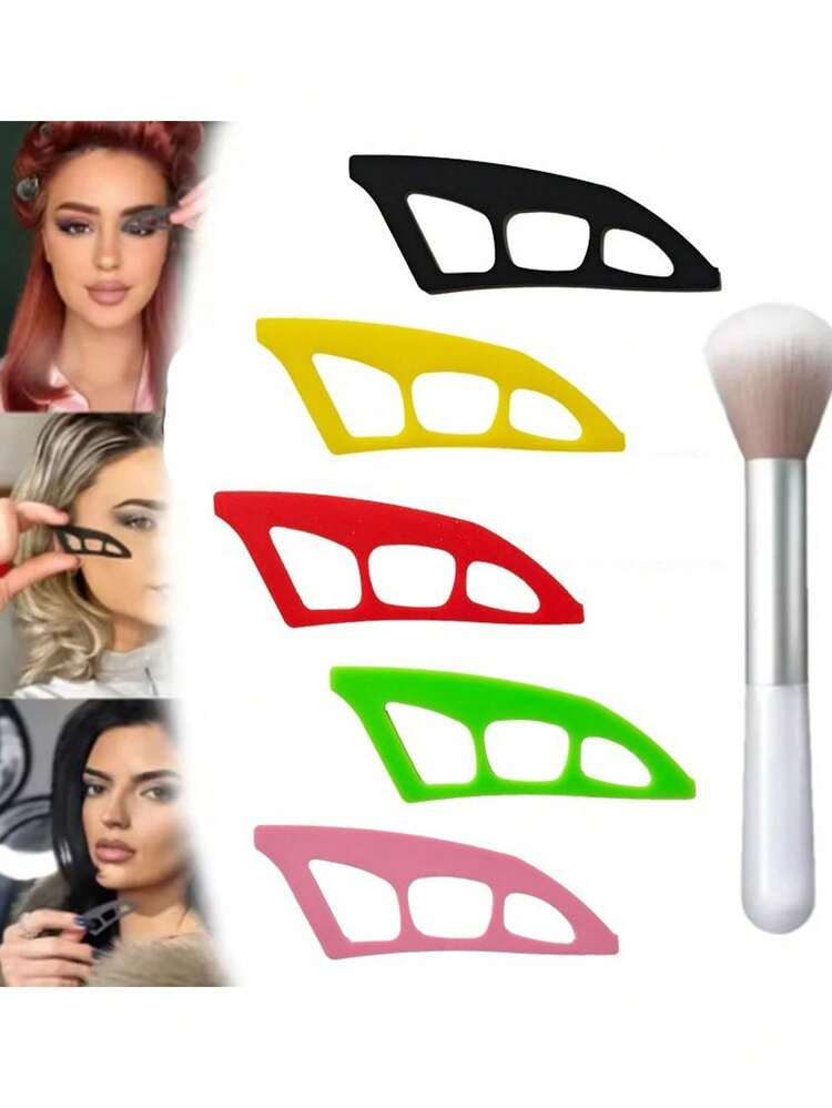 5pcs/Set Eye Makeup Tools, Eye Shadow Sealing Template, Eye Shadow Tools And Makeup Brushes, Eye Shadow Brush, Eye Makeup Tools, Beauty Tools, Eye Makeup Beauty Tools, Suitable For Beginners,Cheap,Stocking Stuffers,Makeup,Makeup Tools,Cheap Stuff,Gifts,Gifts For Women,Christmas Gifts - Multicolor - View 4