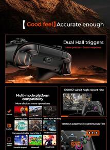 Lenovo Wireless Game Controller S02: Multi-Mode Compatibility, Dual Hall Effect Triggers, Supports Wired, Bluetooth, And 2.4G TURBO Burst Fire, Adjustable Vibration Intensity, Multi-Mode Platform Compatibility, 3D High-Precision Joysticks, Low Latency, And Ergonomic Design. - Retro White - View 2