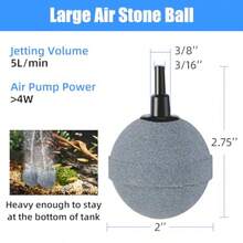 Air Stones For Ponds 2 Inch Long Lasting Aerator Oxygen Diffuser Air Pump Accessories For Aquariums Fish Tanks Hydroponics And DWC Reservoirs 4 Pack - như hình ảnh - Xem 2