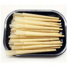 50 Stücke vorgerolltes Zigarettenpapier mit Füllvorrichtung, super große 110 mm vorgerollte konische Spitze, langsam brennend, leicht zu füllende Raucherzubehör, Tabakzubehör, Papier, Geburtstagsgeschenke, Geschenke zu Feiertagen, Valentinstag Geschenke, schwarz braun.