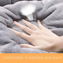 柔软毛绒宠物垫，适合狗狗 - 厚实、舒适、保暖，适合小型、中型和大型犬猫，圣诞礼物，冬季狗狗睡垫 - 大号，双面可用，四季皆宜，聚酯纤维填充，适合超小型至大型犬种 - 宠物寝具，舒适宠物家具，毛绒宠物家具，耐用宠物家具 - 灰色 - 查看 6