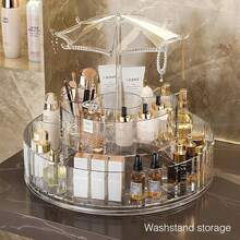 Makeup Organizer 360 Rotating Dresser - Innovative Storage Solution For Bathroom Cosmetics And Skincare - Organize, Display, And Protect Your Makeup Collection - 預設 - 查看 2