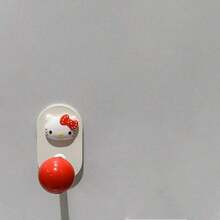 Gancho de parede Sanrio Hello Kitty - Organizador adesivo fofo para toalhas, bolsas, chaves e muito mais - Fácil instalação, gancho decorativo de plástico rosa com design Hello Kitty, perfeito para acessórios de cozinha, banheiro, quarto e escritório, ganchos utilitários