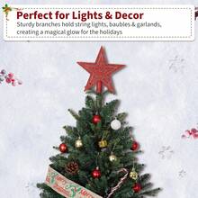 5-9 ft Realistischer Künstlicher Weihnachtsbaum – Premium PE/PVC-Material, Dichte Nadeln, Stabiler Metallständer, Schnelle Montage, Ideal Für Festliche Deko