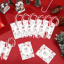 10/20/50 件圣诞糖果礼品包装手杖糖棒棒糖纸卡装饰卡插入，奇怪的东西，迷你的东西，可爱美观的东西，酷炫的小玩意，不寻常的物品，最适合圣诞节