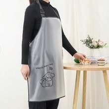 Transparent Cartoon TPU Thickened Apron, Waterproof And Oil-Proof, Suitable For Household, Kitchen, Catering, Cooking, Work Wear - White - View 2
