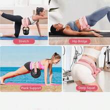 1pc Yoga Dumbbell Waist Trainer Belt, Glute Bridge Assist Band, Butt Lift Resistance Band, Non-Slip Weight Bearing