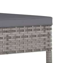 vidaXL 4 Stück Garten-Essstühle aus Poly Rattan in Grau - Grigio - Visualizzare 5
