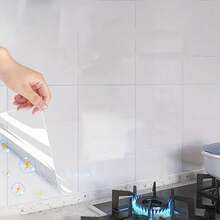 Static Cling Protective Film, No Glue Needed, Washable And Removable, Waterproof Kitchen Cabinet Anti-Oil Sticker, Bathroom, Bedroom, Kitchen Decor Transparent Furniture Protective Film Resistant To Steam - Clear - View 4