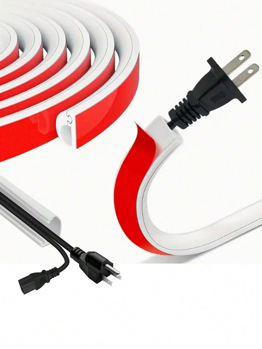 1 Cuộn ống dẫn cáp 2m/3 mét, ống dẫn cáp trang trí vô hình, ống bảo vệ chống trượt, ống bảo vệ cáp ẩn, ống dẫn cáp tự dính hình bán nguyệt mở bên hông, ống dẫn cáp linh hoạt, che giấu 1 dây dẫn, ống dẫn cáp PVC, thích hợp cho việc đi dây trên tường và sàn nhà, áp dụng cho việc đi dây TV trong nhà/văn phòng.