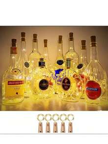 [1/3/5/12 Packs & 3 Modes] Fairy Lights Battery Powered 7FT 20LED Twinkle Lights Battery Mini Lights Small LED String Lights Waterproof Silver Wire For Indoor Mason Jar DIY Wedding Christmas Decor, (White)