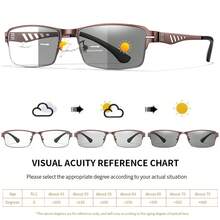 Óculos de leitura clássicos com mudança de cor (3 unidades), lentes com filtro de luz azul, ideais para pessoas de meia-idade e idosos lerem livros, jornais e usarem celulares. Unissex. - RC1/2/3 Multicolor - Ver 4