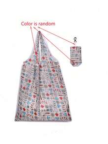 1pc Reusable Shopping Tote Shopping , Large Capacity Polyester Portable Folding For Travel ,Makeup ,Cosmetic ,Vacation Organizer,Large Capacity Makeup Organizer Makeup Case, For Lipstick, Brush, Skincare, Mobile Phone, Coin, Small Items, For Home,Gift,Vacation And Festival Halloween Christmas Multifunctional Use,Boho Vibes