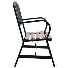 vidaXL 120 Cm Holzgartenbank - Black - View 7