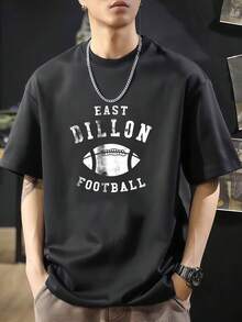 Camiseta informal cómoda y moderna con luces de viernes por la noche en East Dillon Camiseta de manga corta de algodón de 220 g, impresión por una cara - Negro - Ver 7
