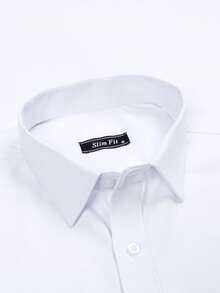 Rand paul Men's Breathable, Non-Sticky Dress Shirt, Easy To Wash And Dry, Ideal For Work, Meetings, And Everyday Wear - 白色 - 查看 3