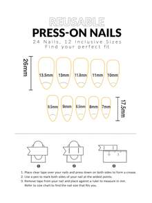24片短尖头美甲贴纸，金色线条法式白花珍珠可爱美甲贴纸套装（包含1片果冻胶和1个指甲锉），适合女性日常、约会、派对美甲用品 - 彩色 - 查看 7